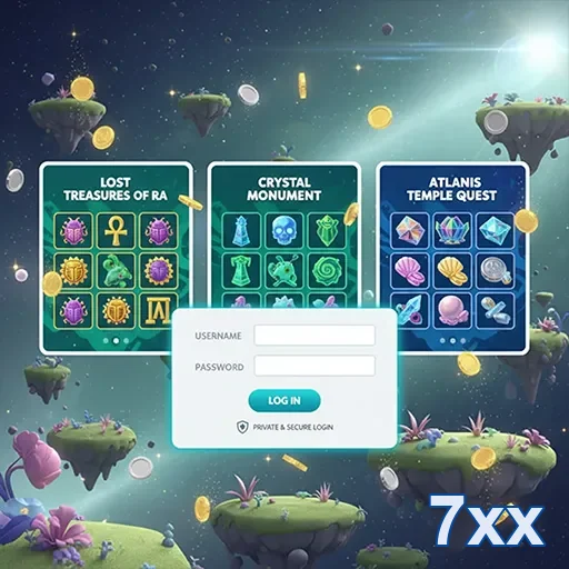 Ilustração de Diversão Garantida com Slots Atraentes