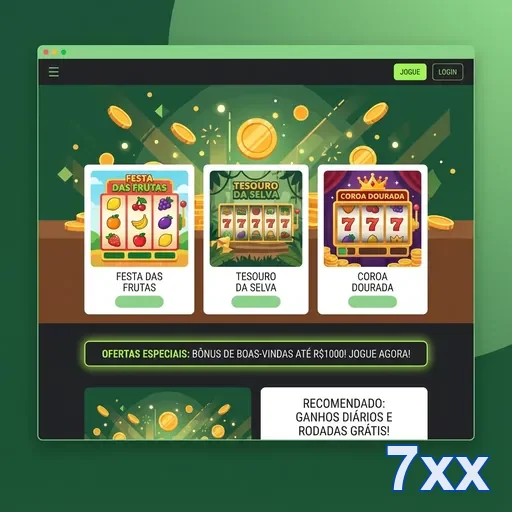 Ilustração de Acesse o cassino online 7xx com login rápido e seguro